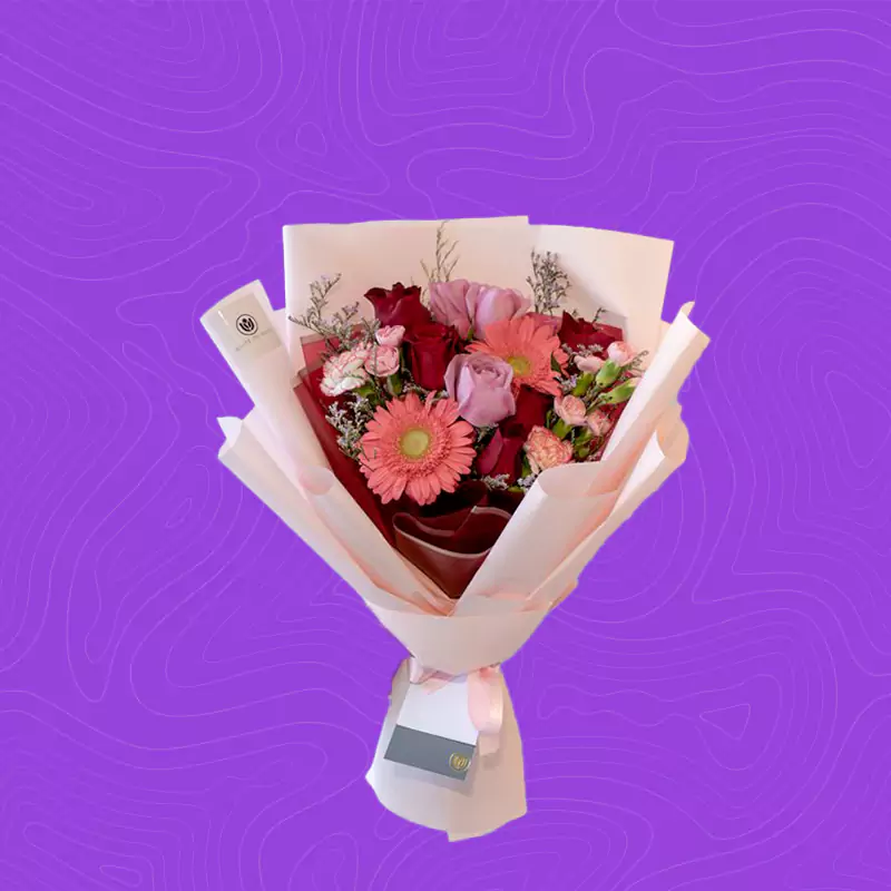 Special Bouquet Of Roses, Gerbera & Carnation Best Gift For Her
